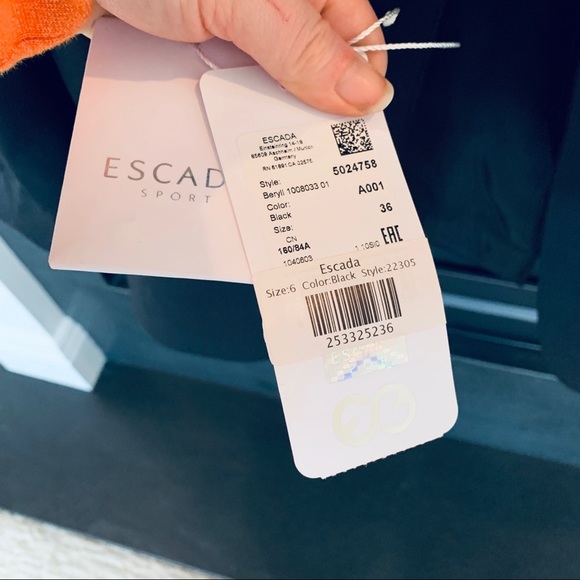 NWT ESCADA Long Blazer in Black - $680 -Size 6 🖤 - Picture 11 of 13